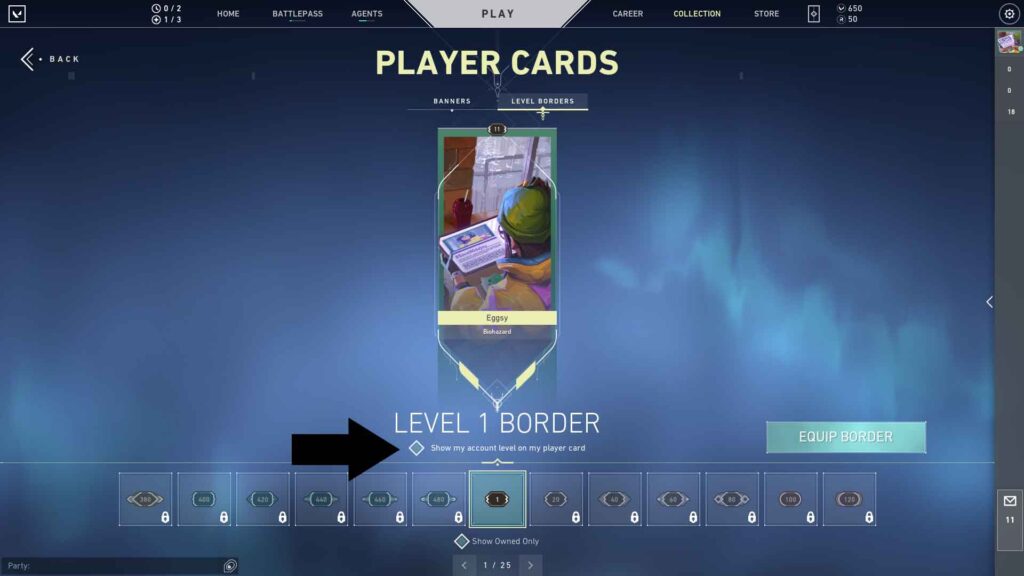 How to hide level in Valorant