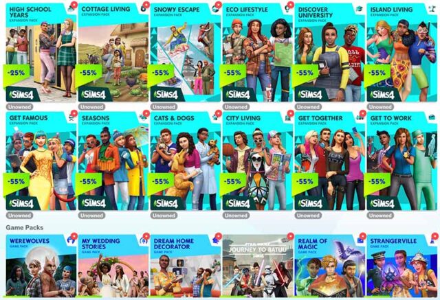 The Sims 4 Expansion Packs
